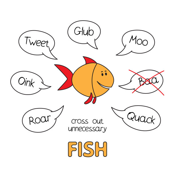 卡通鱼儿童学习游戏图片下载