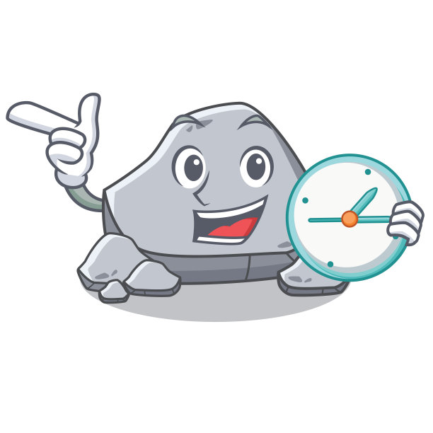 具有时钟石人物卡通风格图片下载