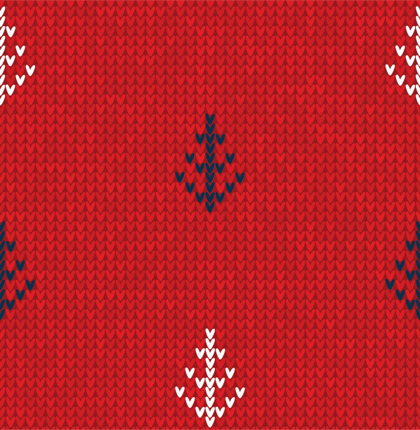 冬季圣诞编织树无缝编织抽象背景。图片下载