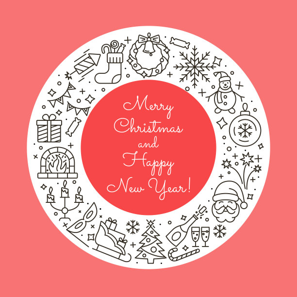 新年大纲图标。图片下载