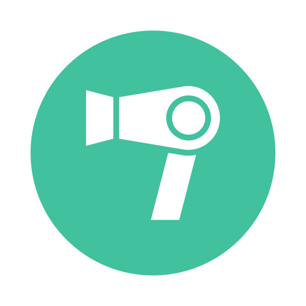 电吹风符号扁圆图标图片下载