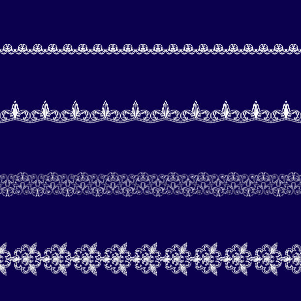 一套白色的饰带素材图片