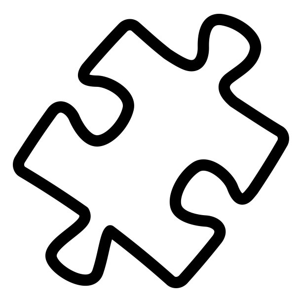 白色背景上的拼图图标图片下载