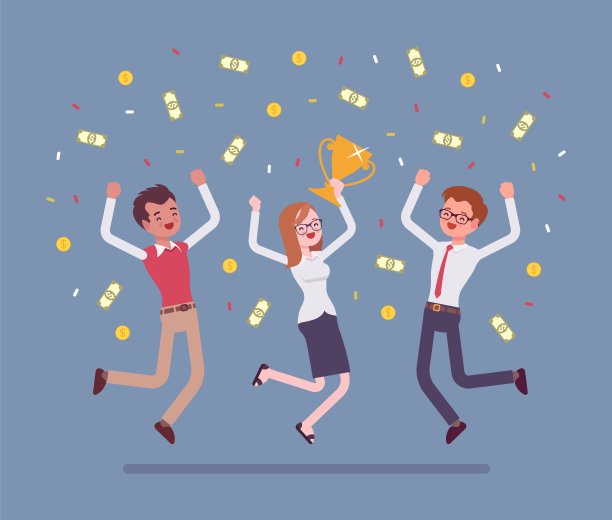 人们庆祝胜利素材图片