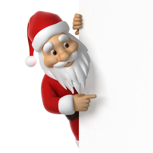 圣诞老人指向图片下载