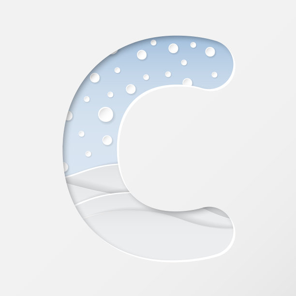 剪纸字母C图片下载