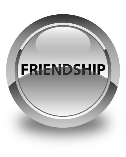 友情圆润的白色按钮图片下载