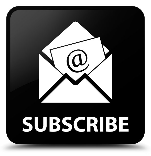 订阅(时事通讯电子邮件图标)黑色方形按钮图片下载