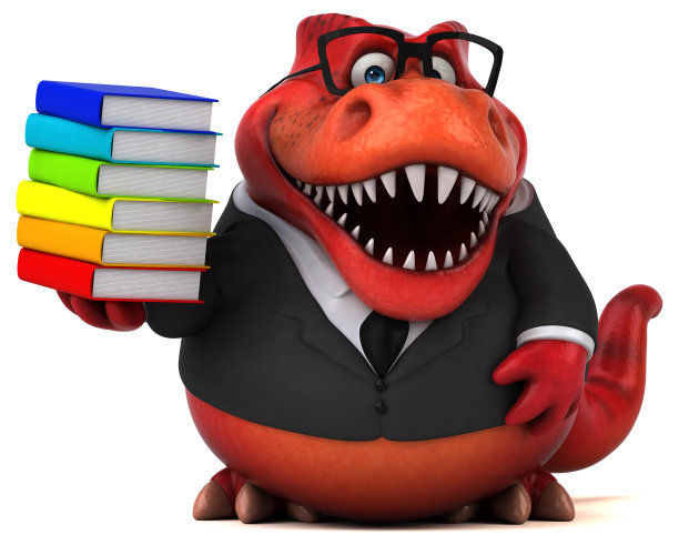 有趣的Trex - 3D插图素材图片