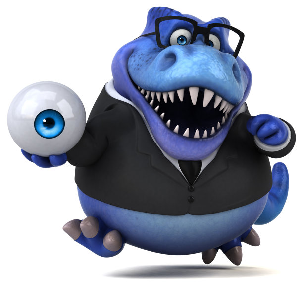 有趣的Trex - 3D插图图片下载