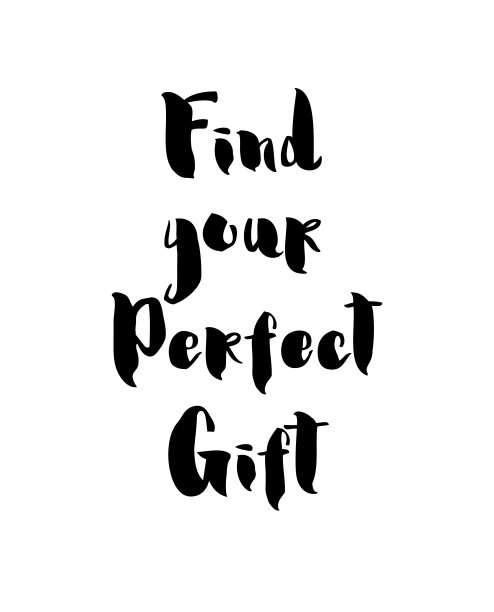 找到你完美的礼物-文字白色孤立。素材图片