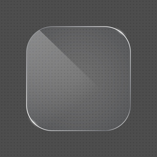 矢量圆角方形玻璃框架图片下载