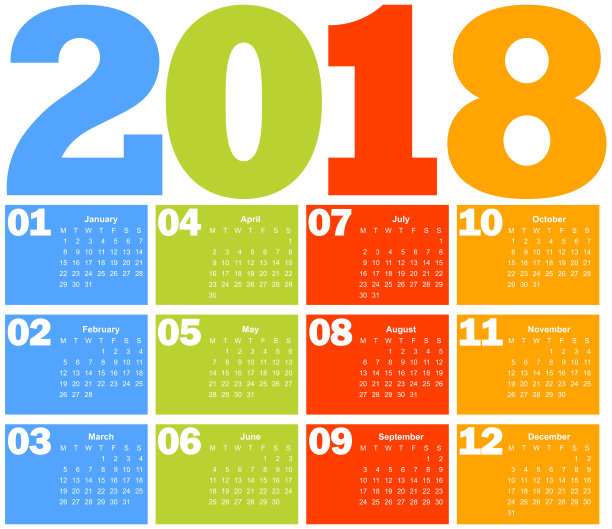 2018年日历图片下载