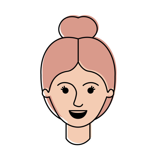 女性的脸与收集的头发在水彩剪影图片下载