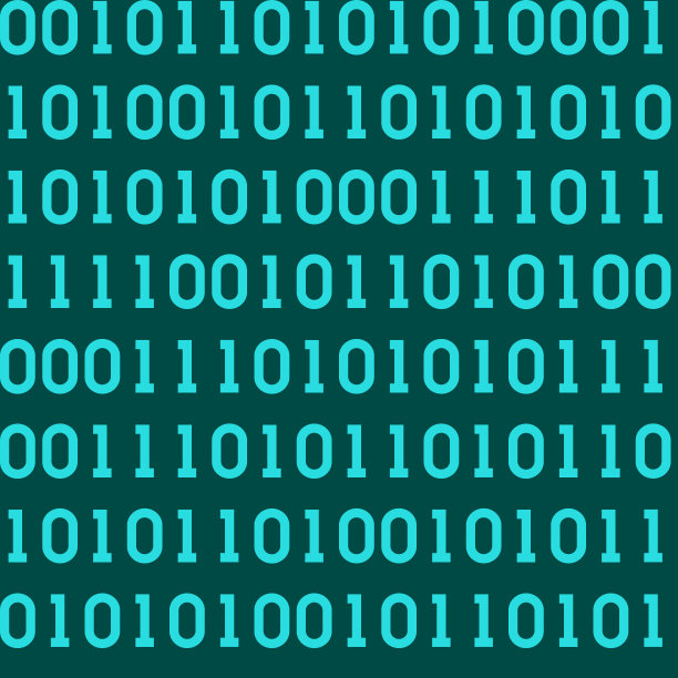 无缝模式与抽象二进制码，数字矩阵背景图片下载
