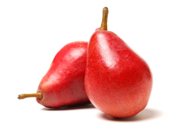 鲜红的梨，白底图片下载