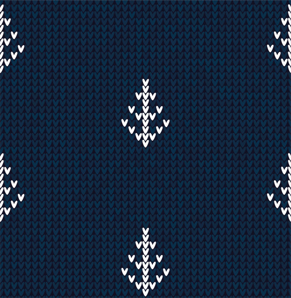 冬季圣诞编织树无缝编织抽象背景。图片下载