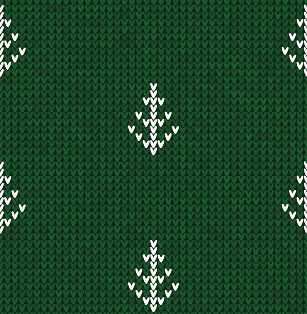 冬季圣诞编织树无缝编织抽象背景。图片下载