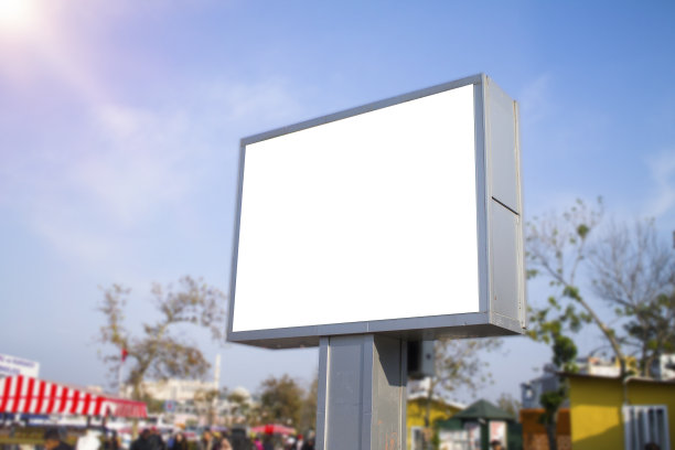 广告牌模型白色框架图片下载