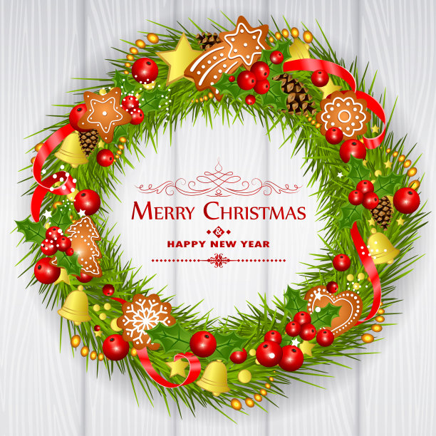 圣诞花环图片下载