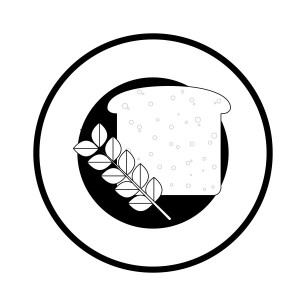 盘与面包矢量插图图片下载