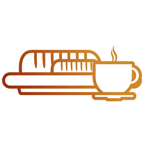 面包与咖啡矢量插图图片下载