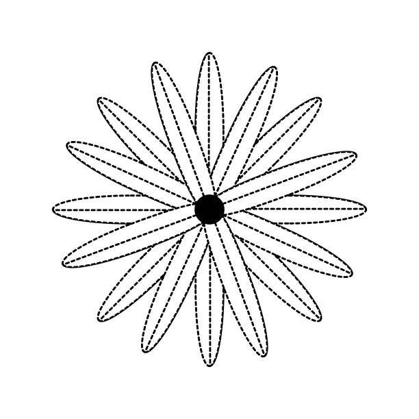 花贴纸矢量插图图片下载