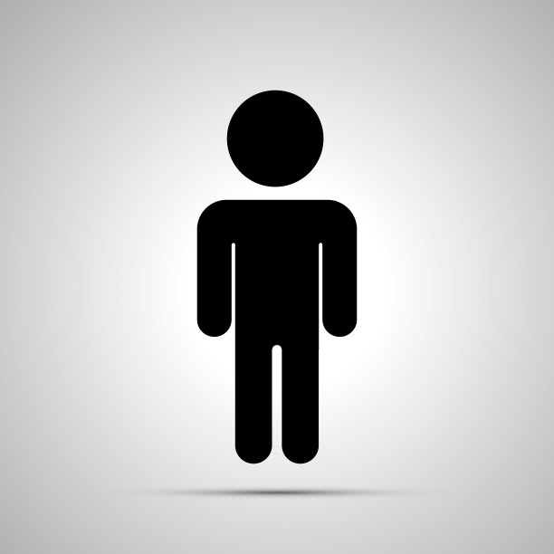 男孩剪影，简单的黑孩子图标图片下载