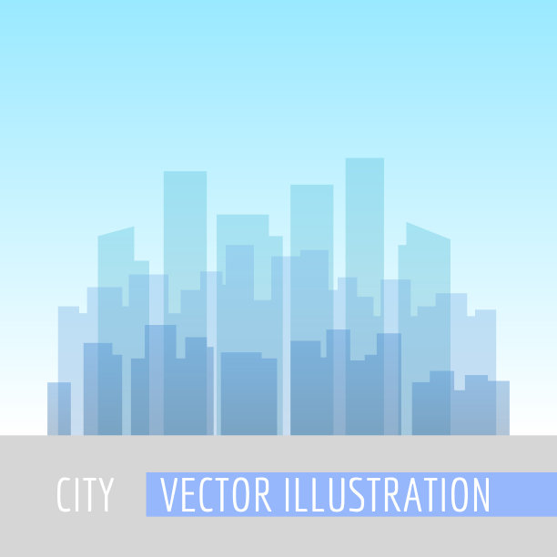城市天际线矢量图图片下载