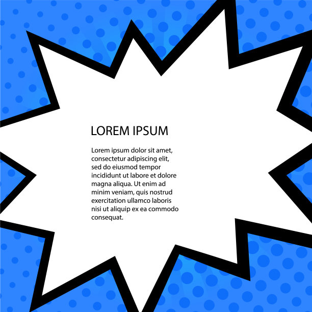 卡片与漫画风格设计模板，流行艺术风格。矢量图图片下载