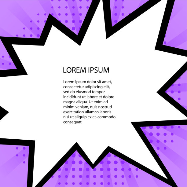 卡片与漫画风格设计模板，流行艺术风格。矢量图图片下载