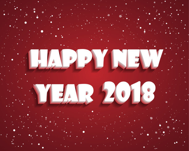 贺卡设计模板与现代文本为2018年的狗年。彩色数字2018绘制字母在彩色的背景。矢量插图。图片下载