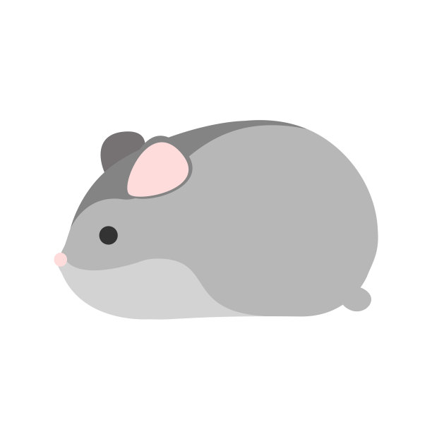 可爱的小仓鼠。卡通矢量图图片下载