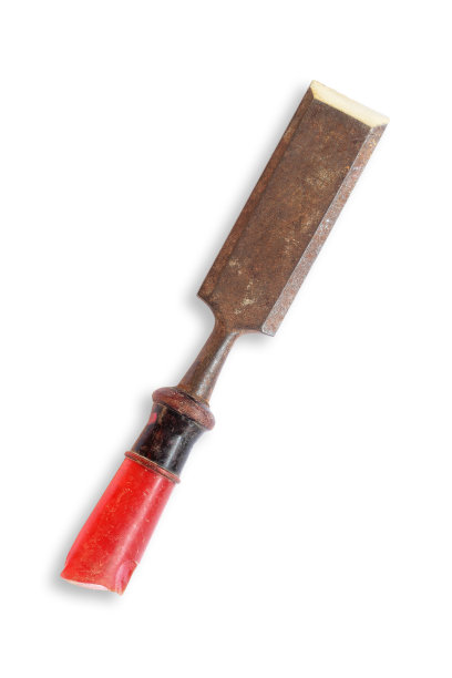 生锈的旧凿子孤立在白色背景上图片下载