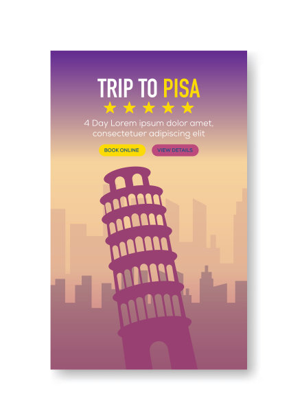 比萨横幅之旅图片下载