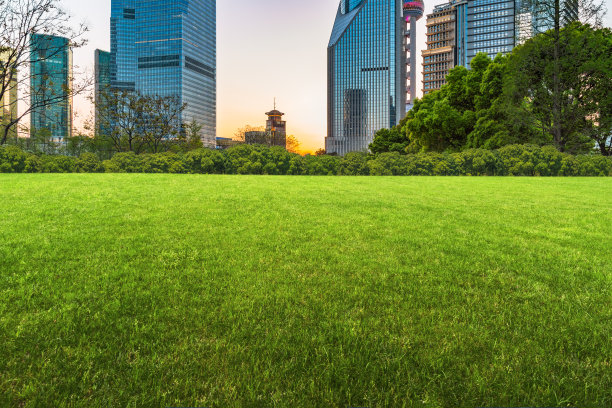 建筑与绿色草坪图片下载