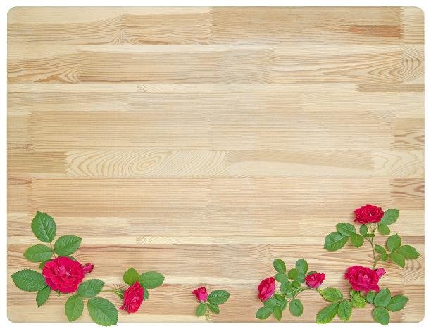 夏日背景与玫瑰木板图片下载