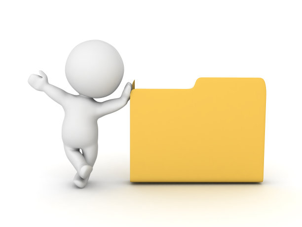 3D角色挥舞和倾斜在文件夹图片下载