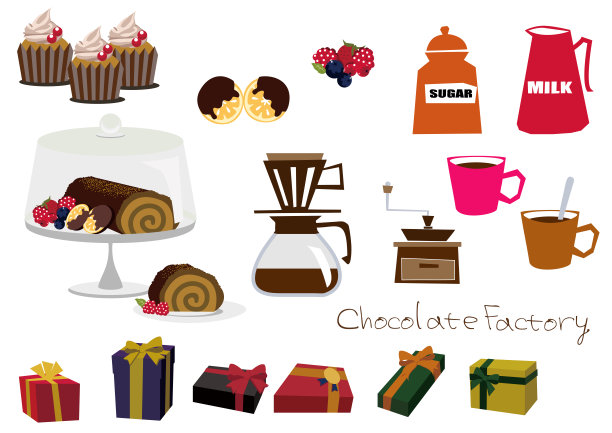 一套巧克力蛋糕。巧克力蛋糕材料收集。情人节材料收集。一套咖啡。图片下载