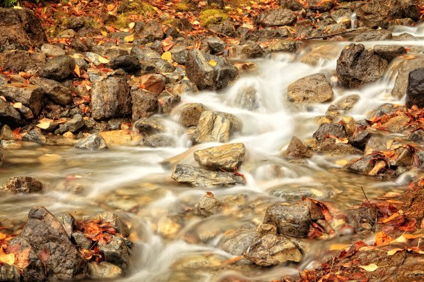 冰川国家公园附近的瀑布图片下载