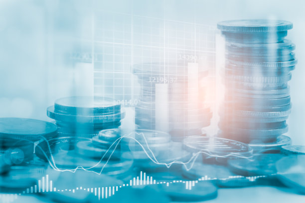 股票市场财务指标分析的指数图LED。摘要股票市场数据交易概念。股票市场金融数据交易图形背景。全球金融图分析概念。图片下载