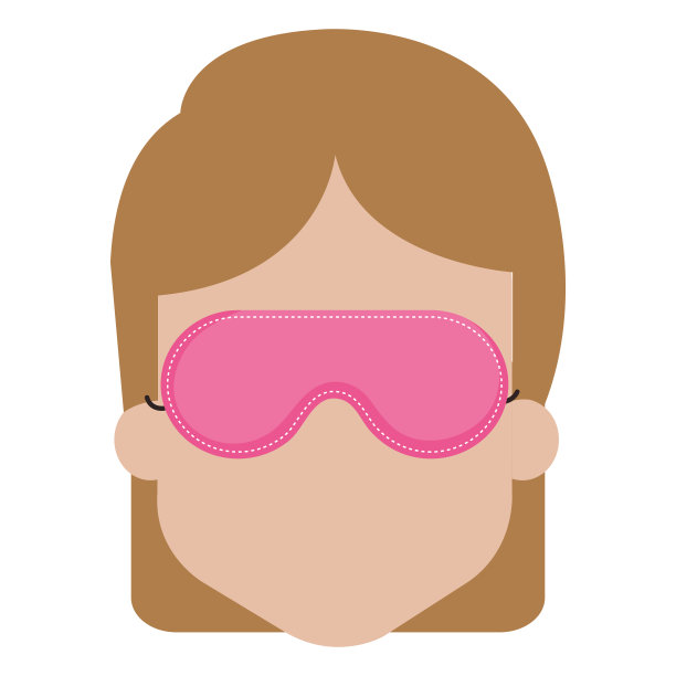 戴着睡眠面罩的女人图片下载