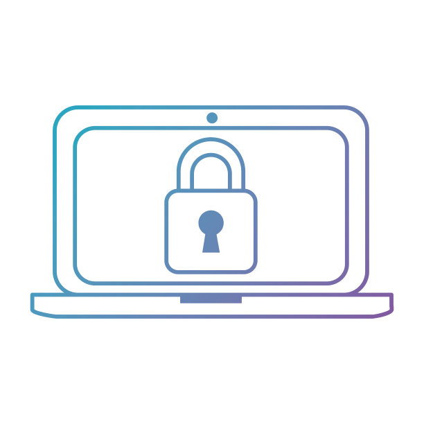 带挂锁的笔记本电脑图片下载