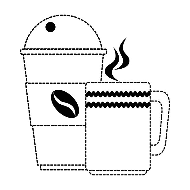 咖啡杯和塑料杯图片下载