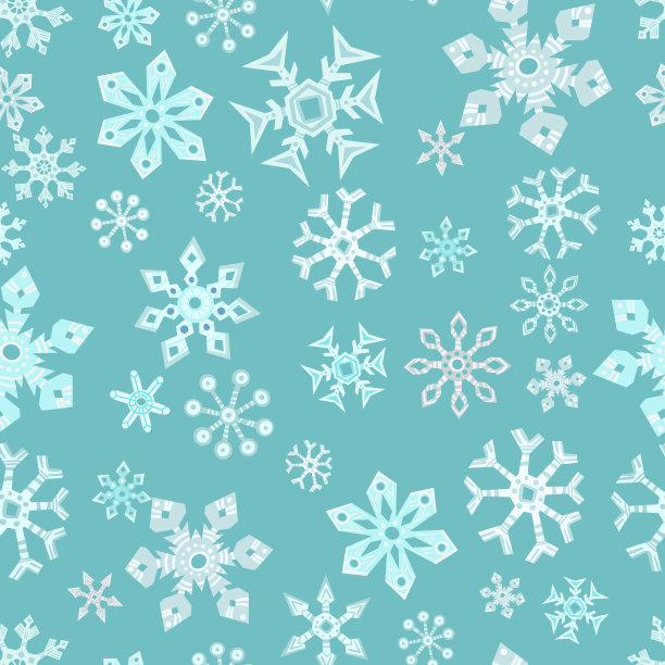 雪花无缝图案矢量素材素材图片