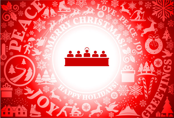 最后的晚餐红色圣诞假日背景图片下载