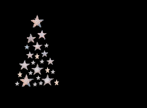 白色星星圣诞树的背景图片下载
