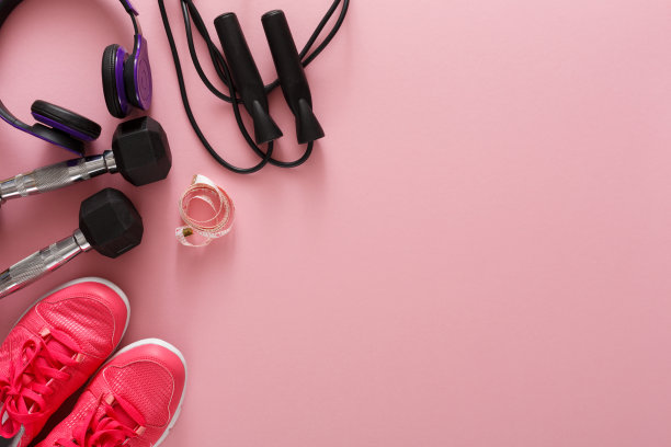 健身背景，运动器材，拷贝空间图片下载