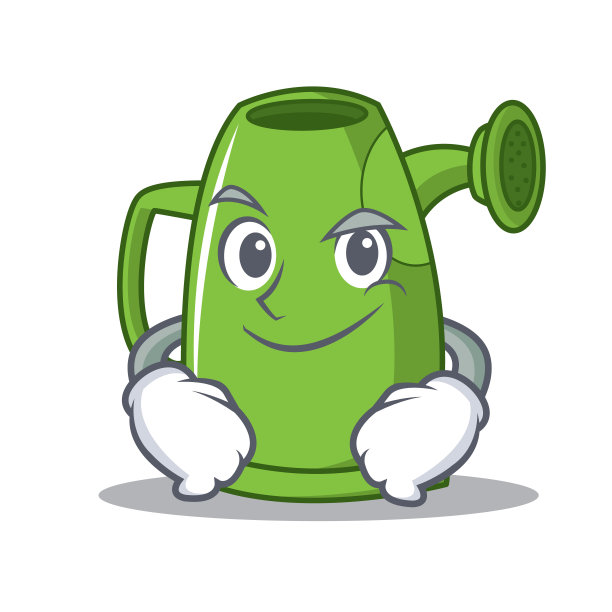 傻笑浇水罐人物卡通图片下载