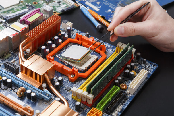 电脑处理器芯片拆卸近照图片下载